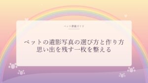ペットの遺影写真の選び方と作り方を解説するアイキャッチ画像